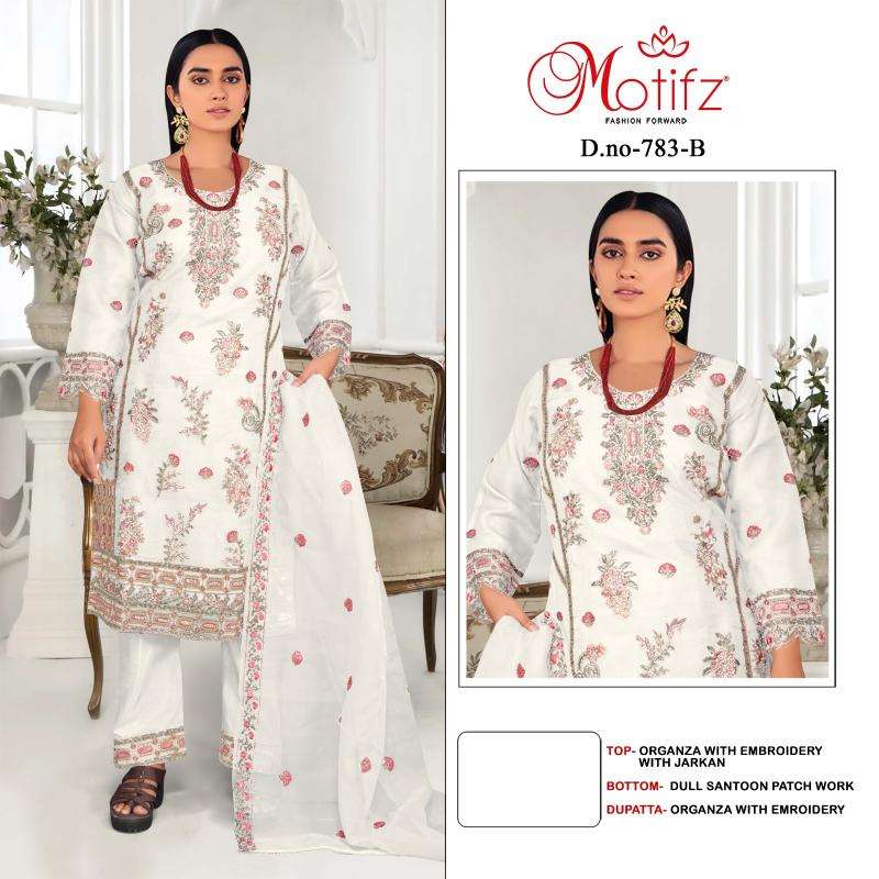 Motifz 783 Organza Pakistani silk suits in Mumbai