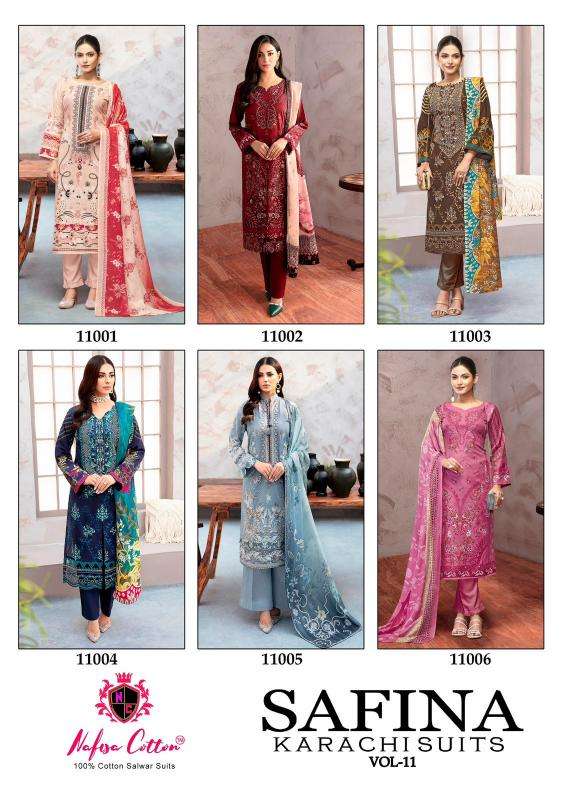 Nafisa Safina Vol-11 Wholesale Indian dress material