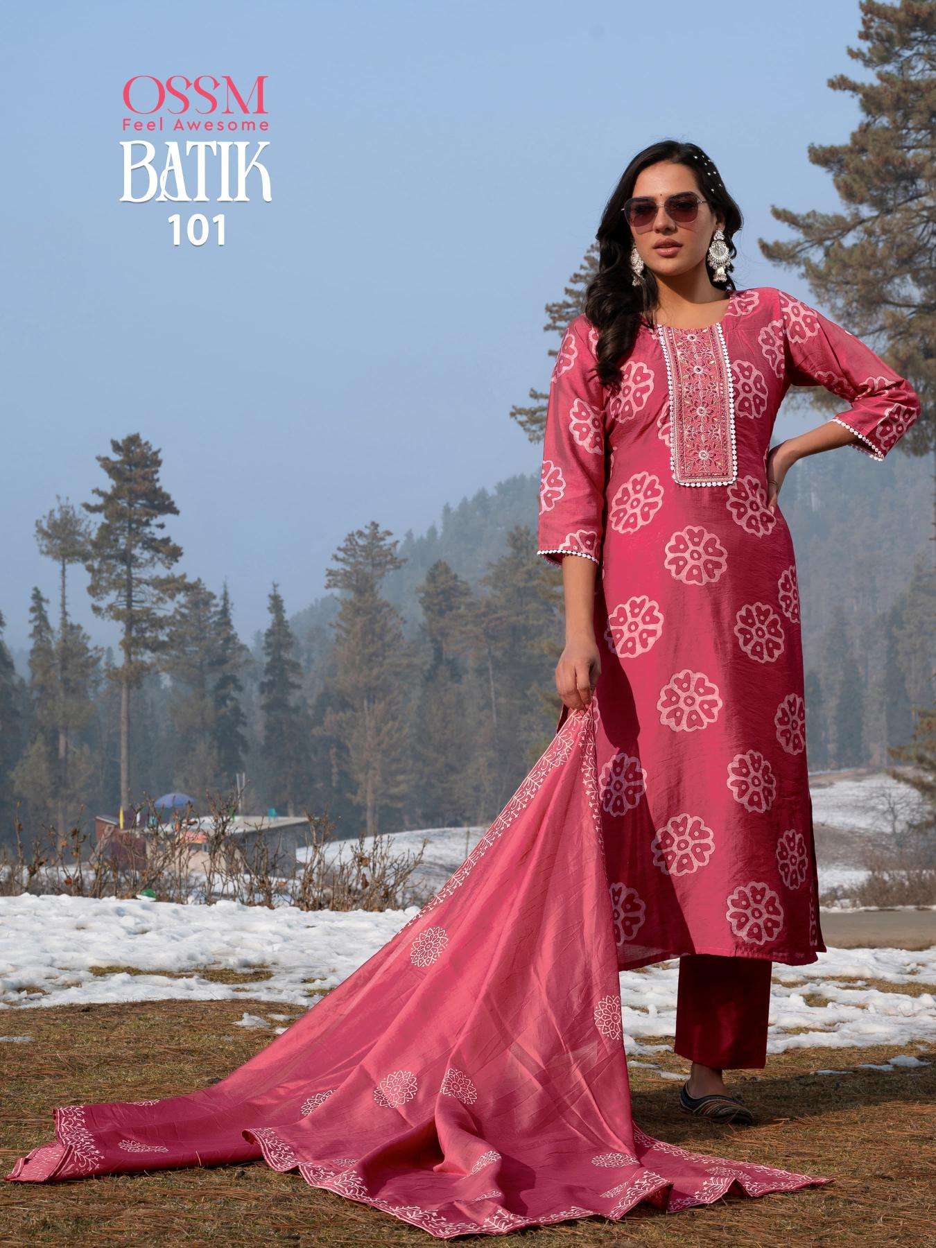 Ossm Batik Vol 4 Surat wholesale dress materials and kurtis market