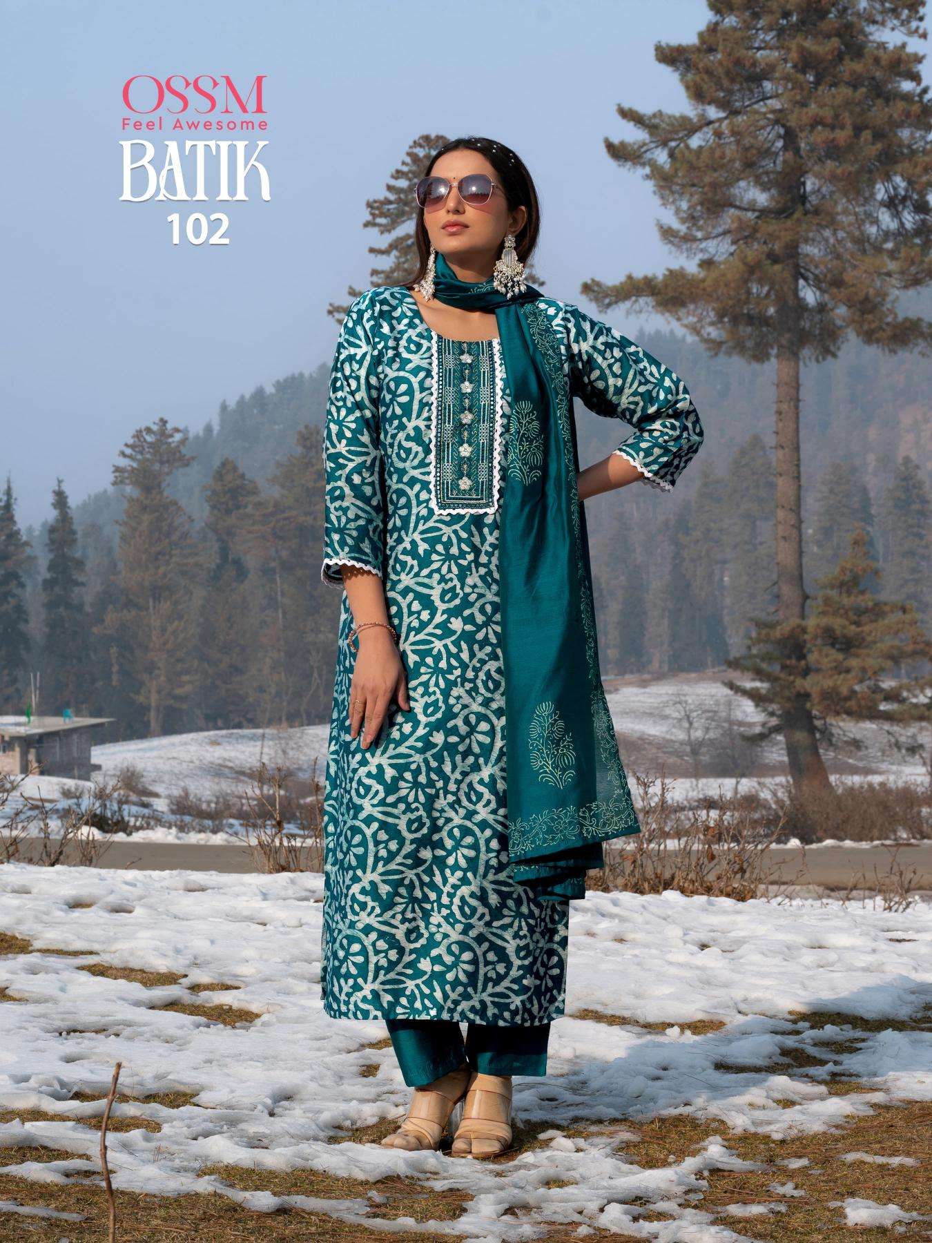 Ossm Batik Vol 4 Surat wholesale dress materials and kurtis market