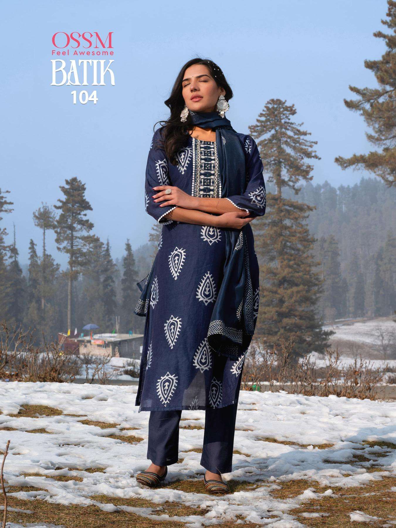 Ossm Batik Vol 4 Surat wholesale dress materials and kurtis market