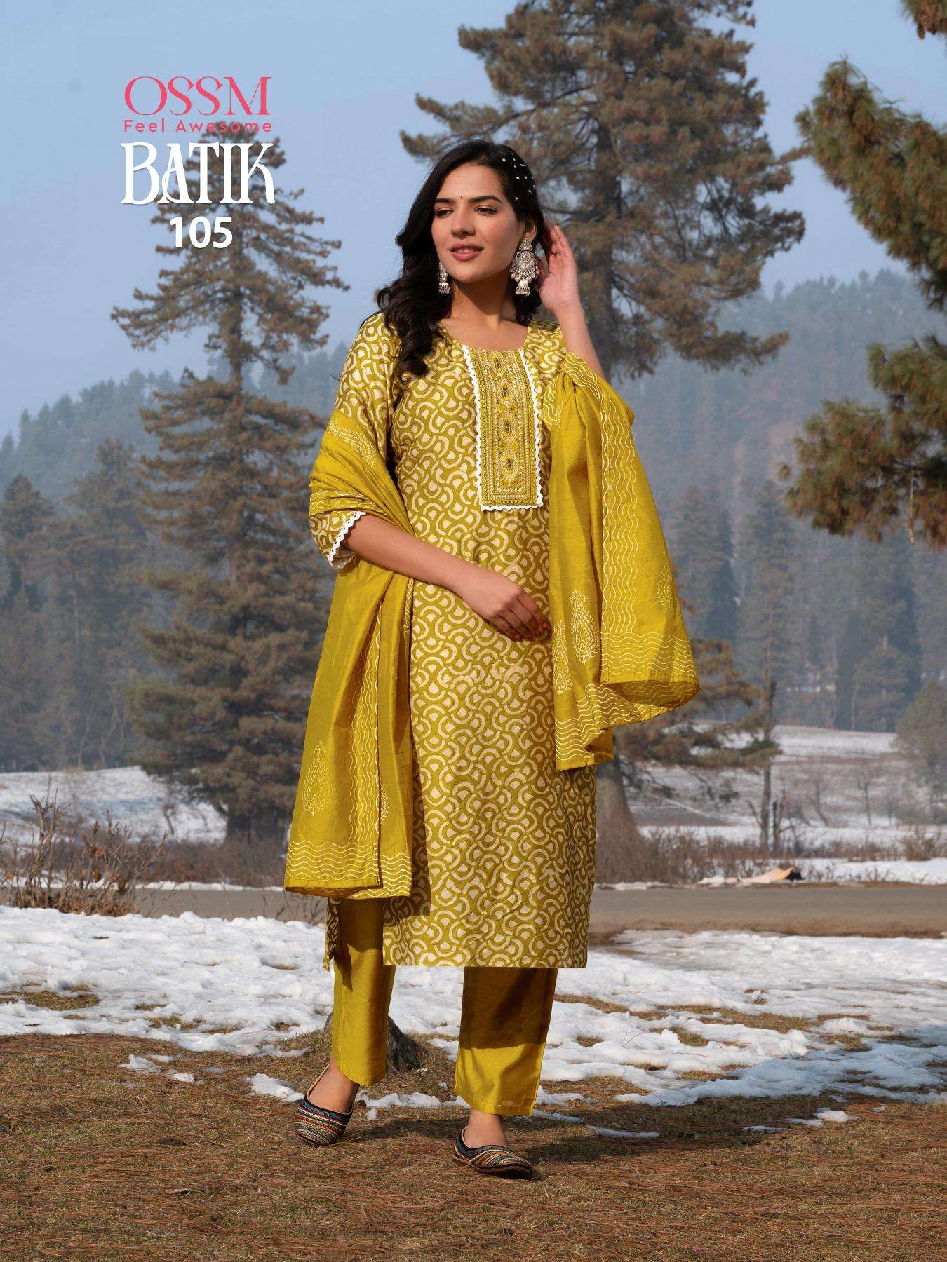 Ossm Batik Vol 4 Surat wholesale dress materials and kurtis market