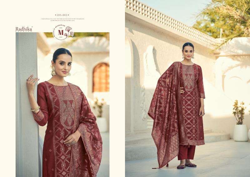 Radhika Azara Banarasi Adha Vol 2 Dress material suppliers