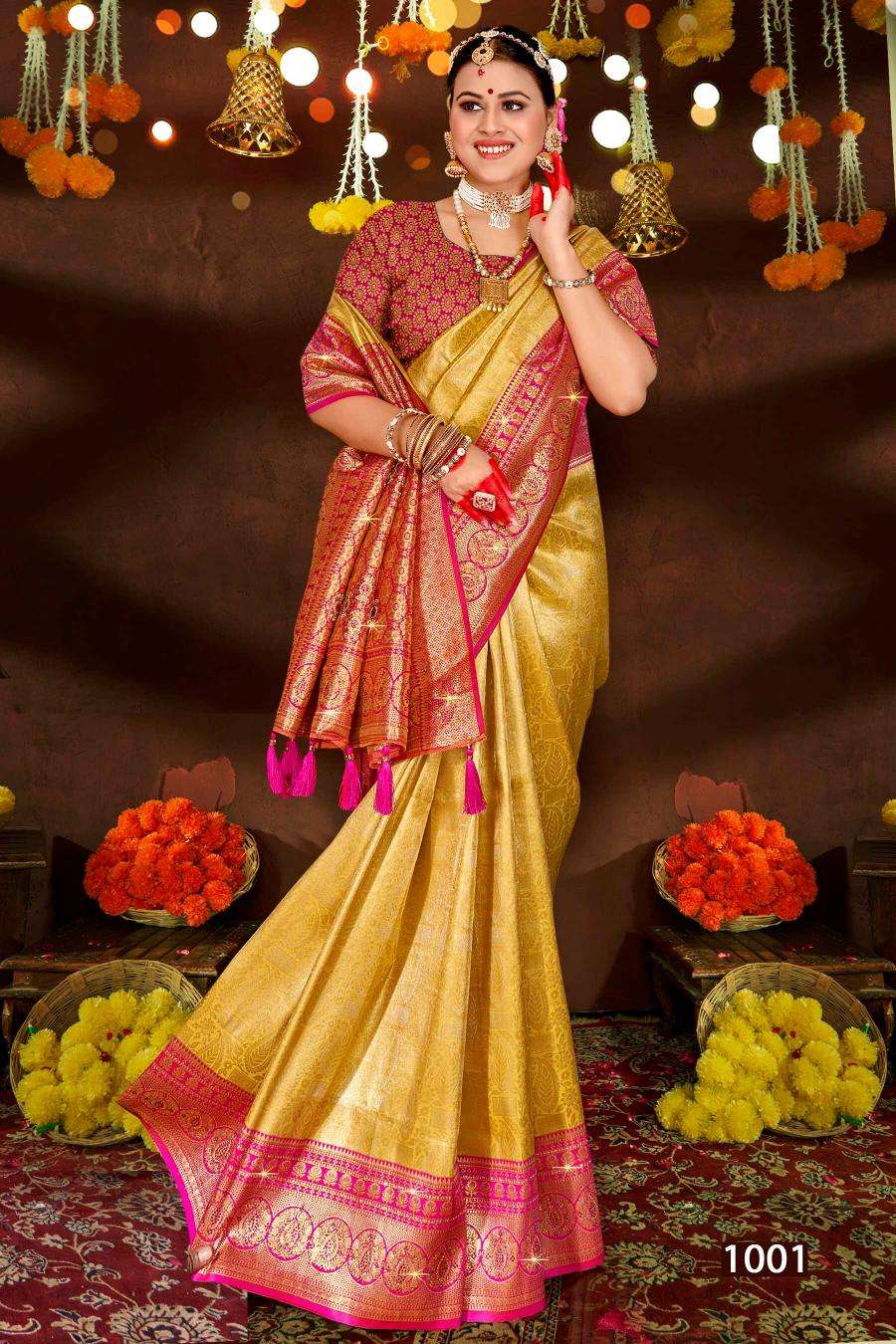 Saroj Sangeeta tissue swarovski vol.2 Saree manufacturers in Surat