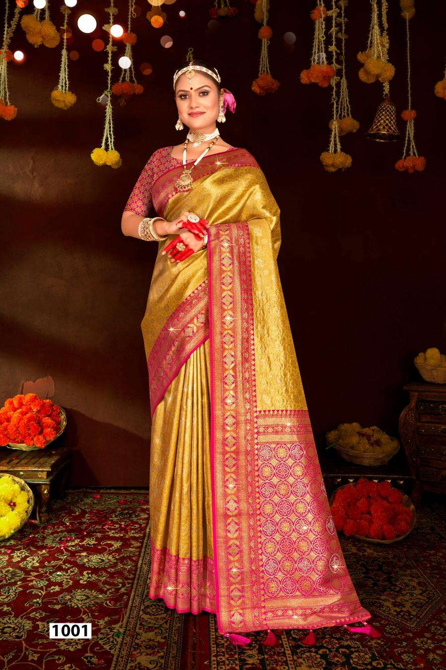 Saroj Sangeeta tissue swarovski vol.4 Wholesale saree dealers in Surat