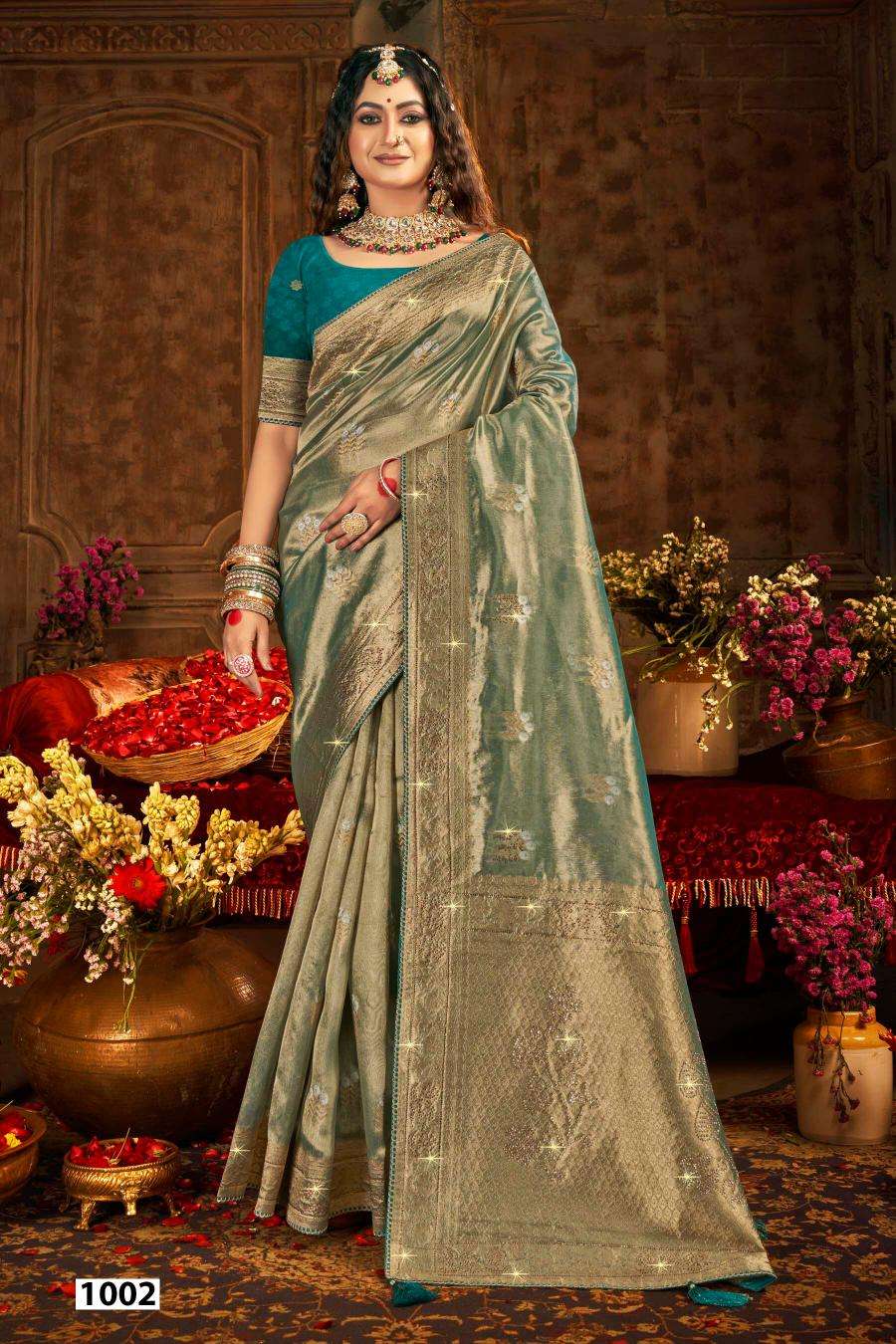 Saroj Satrani tissue jharkan vol.3 Wholesale saree market in Delhi