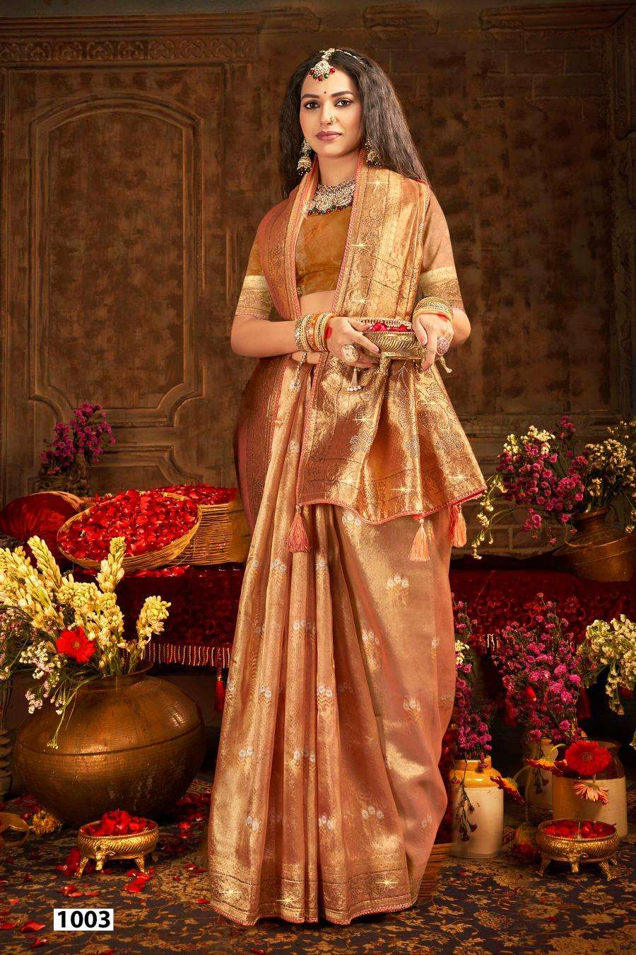 Saroj Satrani tissue jharkan vol.3 Wholesale saree market in Delhi