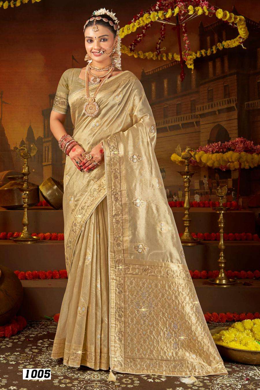 Saroj Satrani tissue jharkan vol.4 Saree suppliers in Delhi