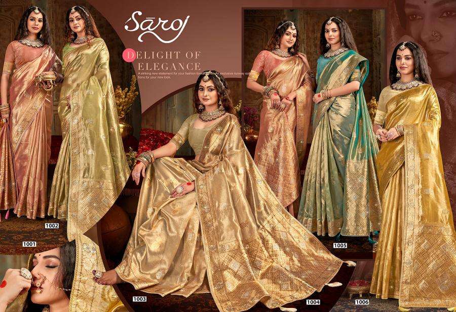 Saroj Satrani tissue jharkan vol.5 Designer sarees wholesale