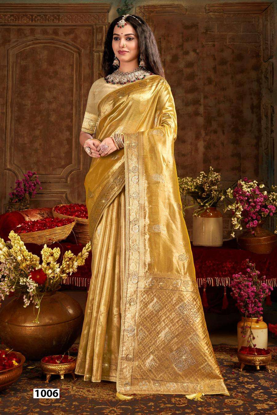 Saroj Satrani tissue jharkan vol.5 Designer sarees wholesale