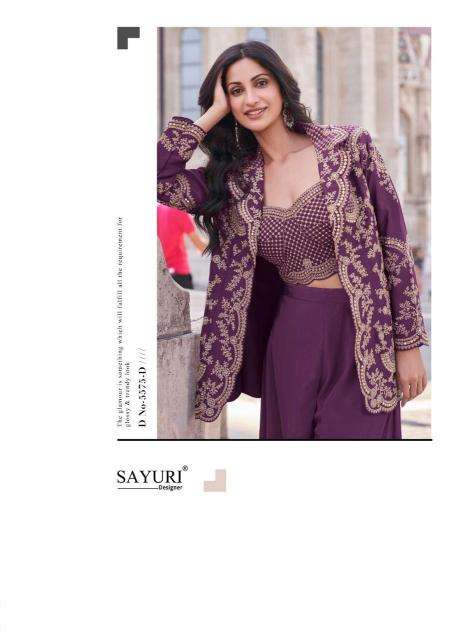 Sayuri Jannat Gold Indo Western  wholesale in Ahmedabad