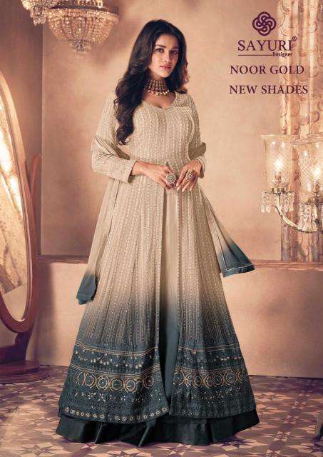 Sayuri Noor Gold 122 Indo western Wear online in Gujarat