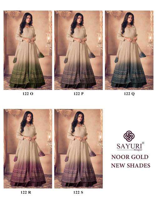 Sayuri Noor Gold 122 Indo western Wear online in Gujarat