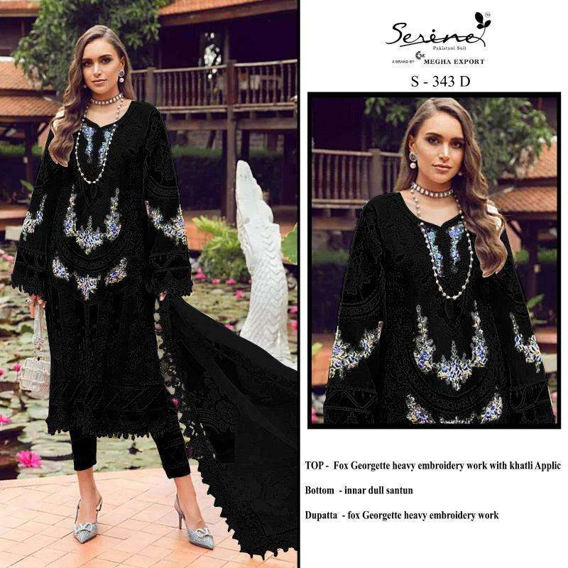 Serine S 343 Fox Georgette Pakistani designer suits in Heydrabad