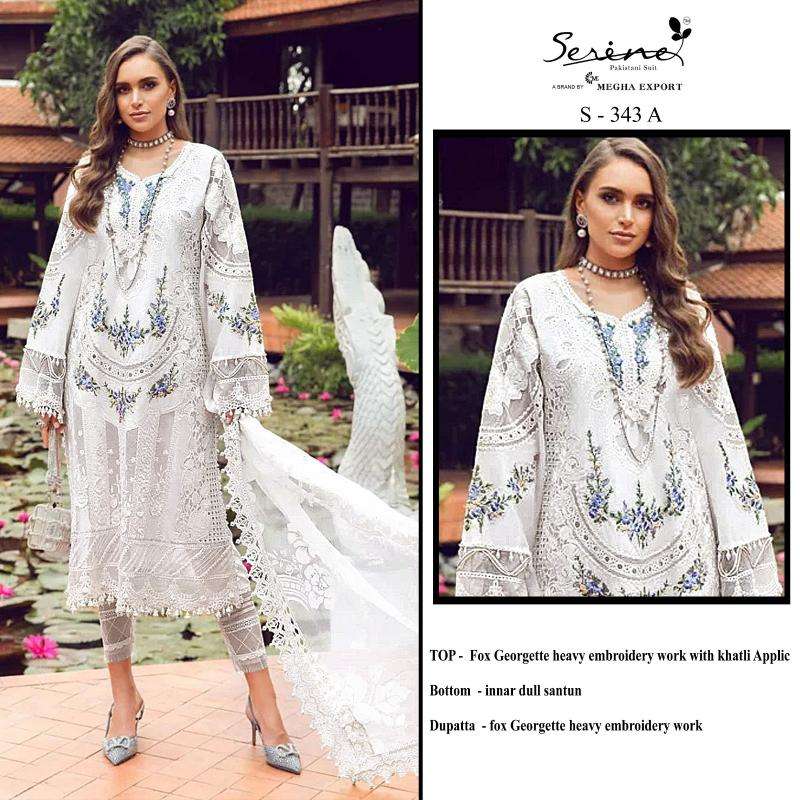 Serine S 343 Fox Georgette Pakistani designer suits in Heydrabad