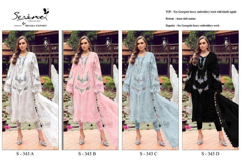 Serine S 343 Fox Georgette Pakistani designer suits in Heydrabad