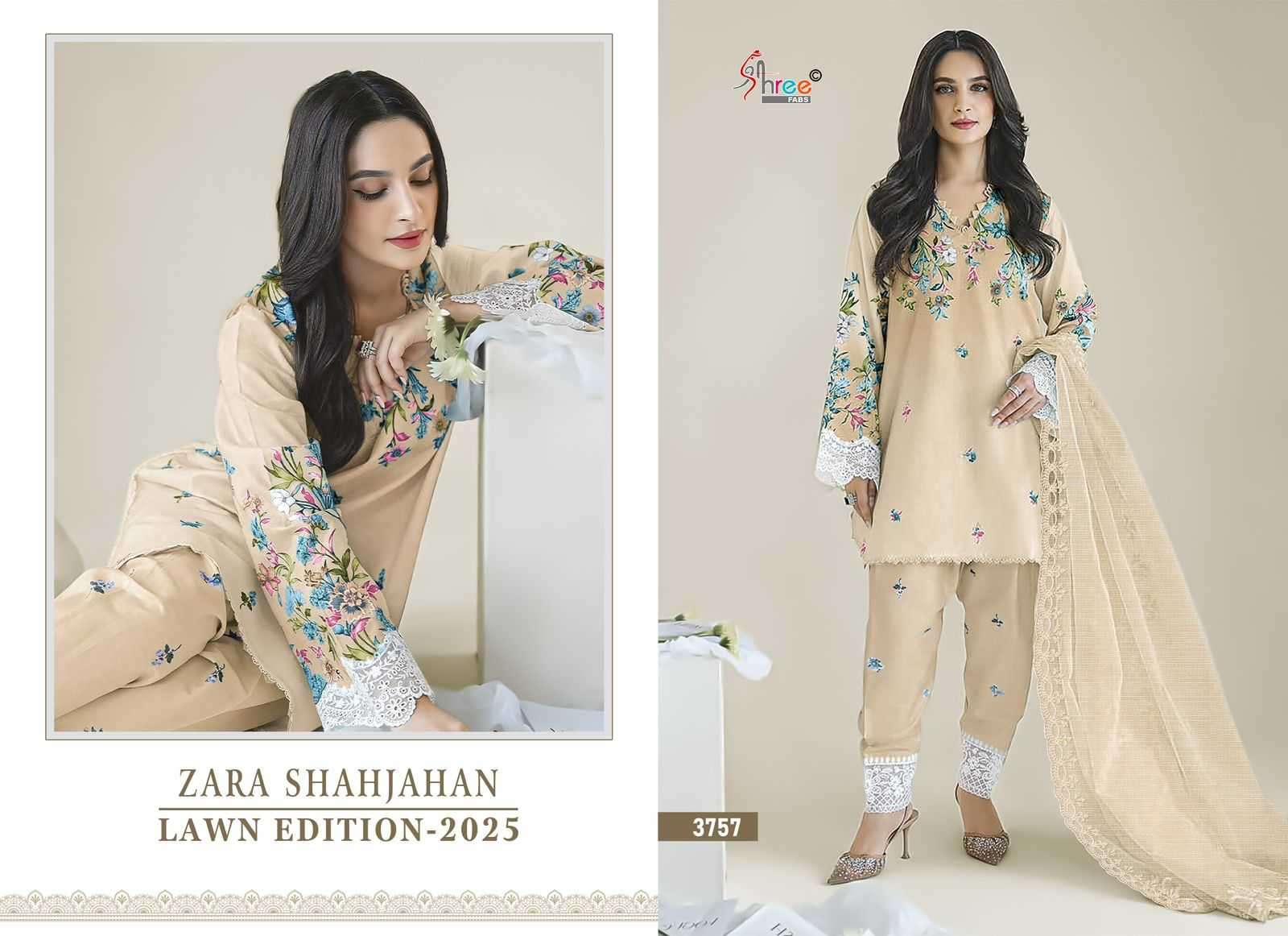 Shree Fab Zara Shahjahan Lawn Edition 25 Pakistani suits for wedding in Mumbai