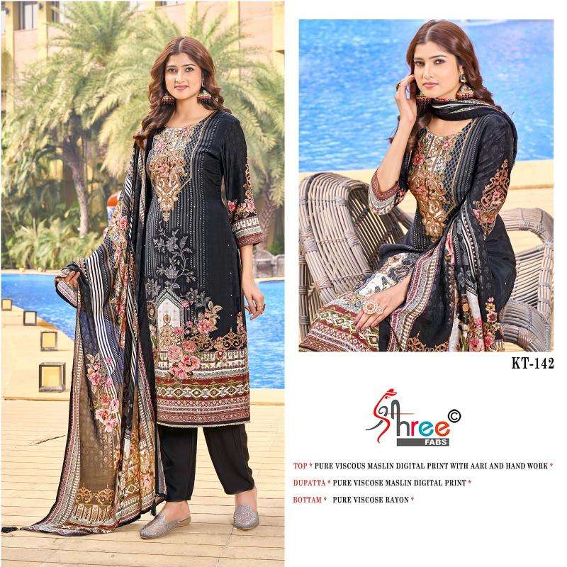 Shree Fabs Kt 142 Wholesale Viscose Salwar Kameez in Ahmedabad