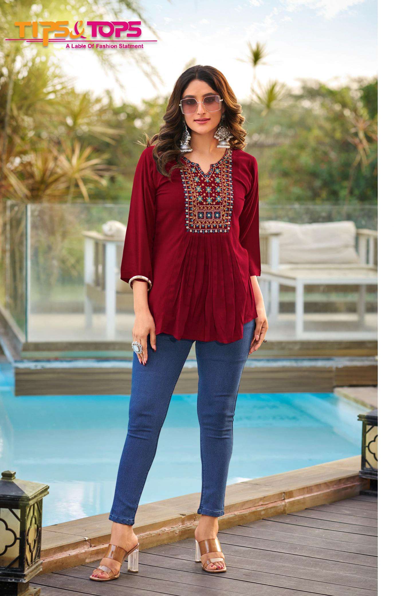 TIPS & TOPS Sana Vol 4 Designer kurtis in Surat