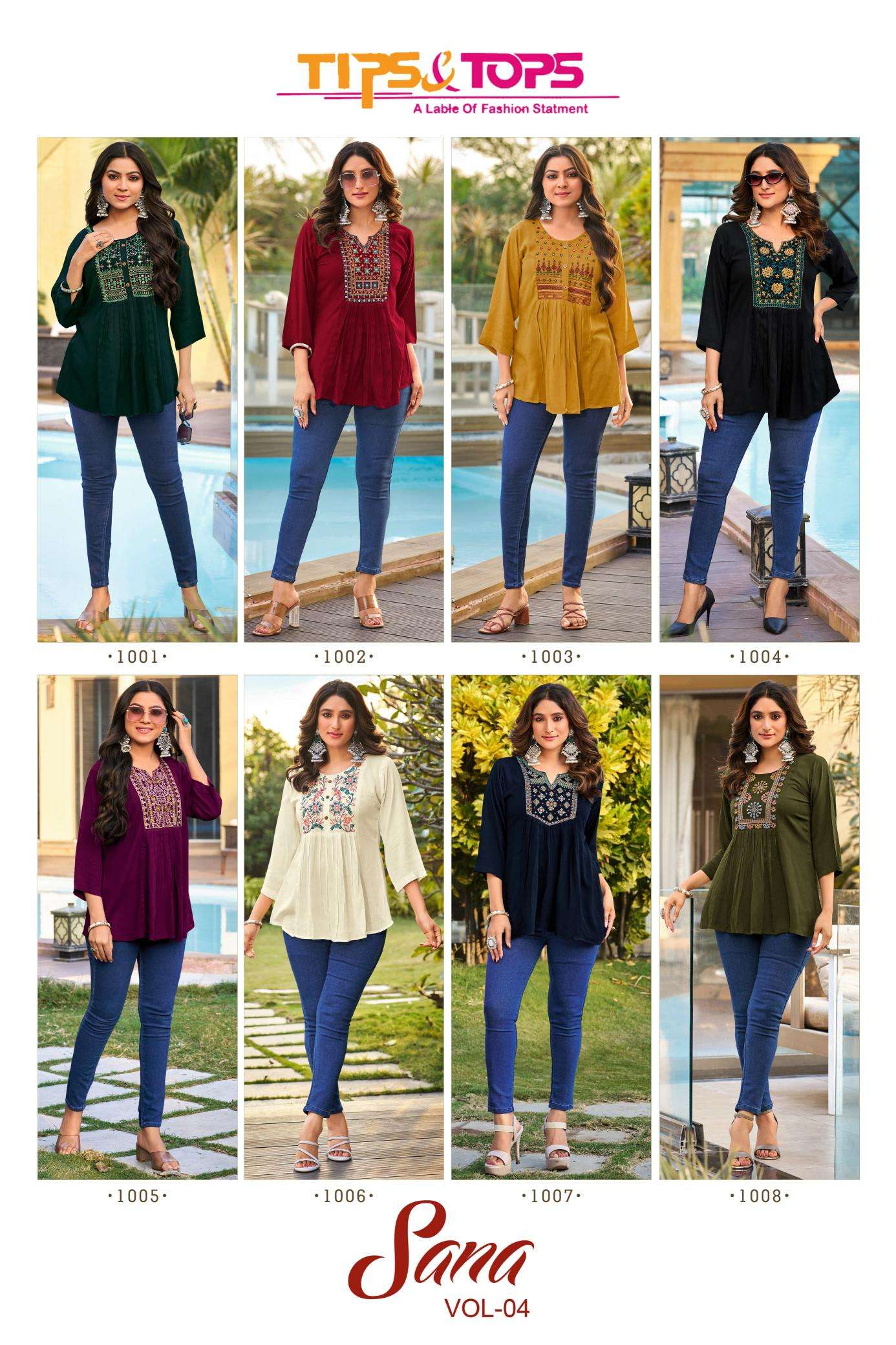 TIPS & TOPS Sana Vol 4 Designer kurtis in Surat