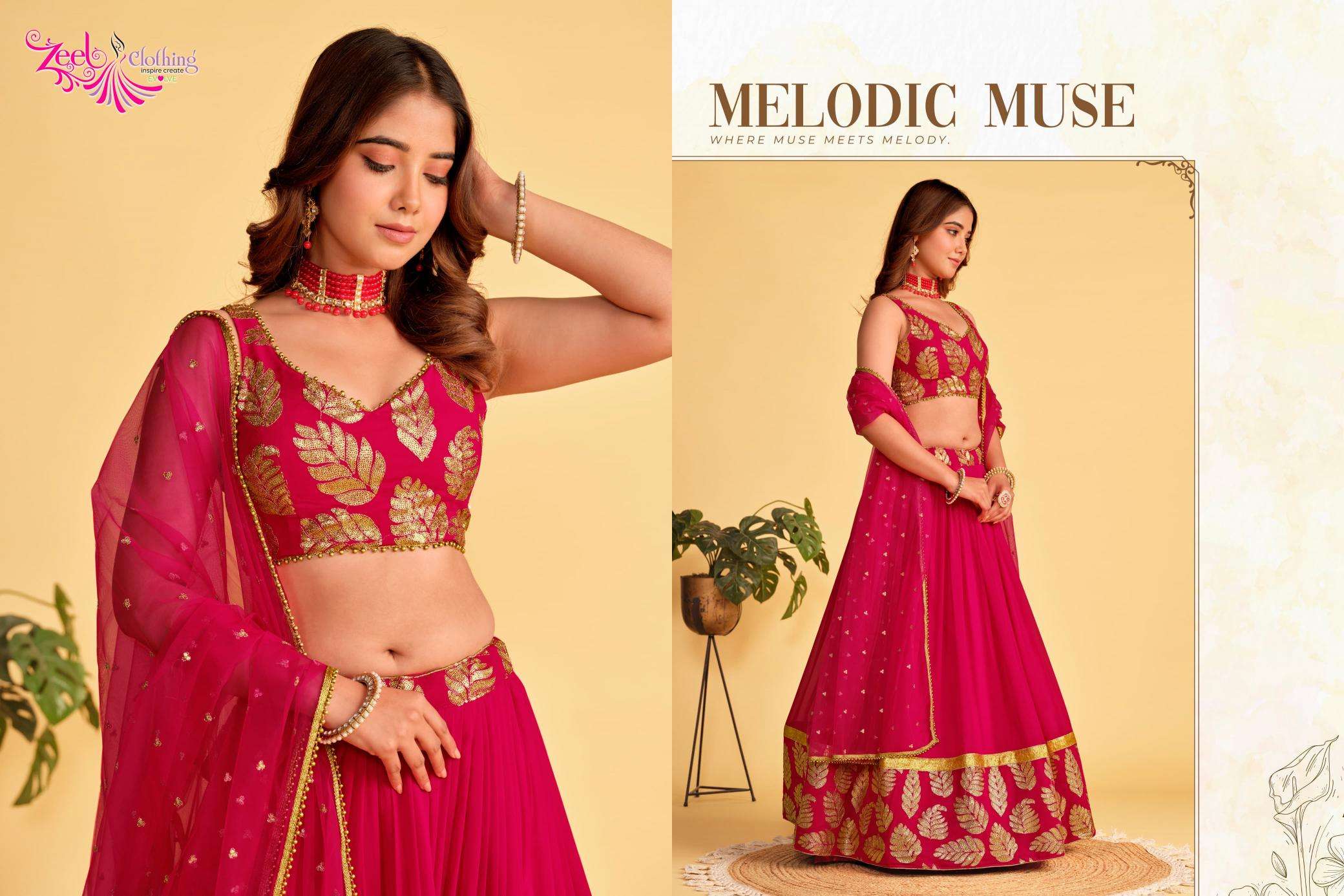 Zeel Clothing Antique Aura lehenga Choli online shopping Chennai