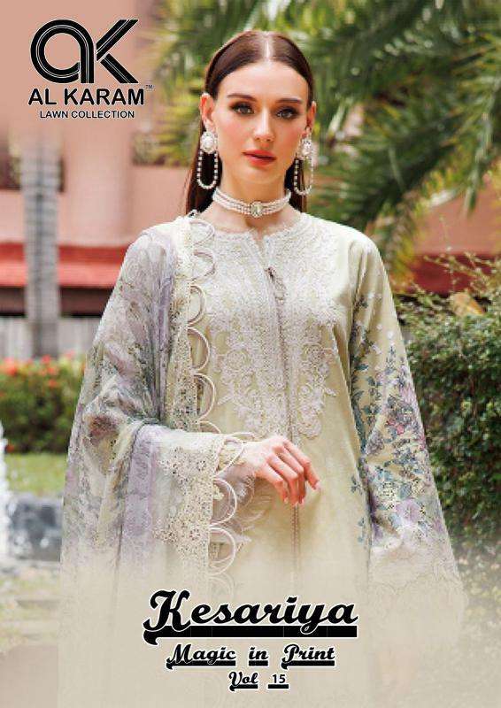 Alkaram Kesariya Vol-15 wholesale dress materials