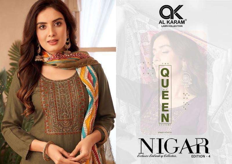 AlKaram Nigar Vol-4 wholesale dress material market in ahmedabad