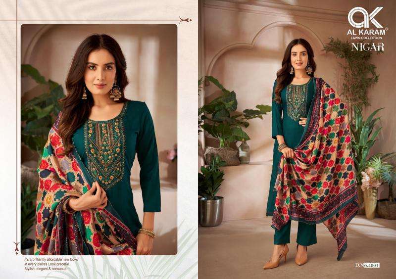 AlKaram Nigar Vol-4 wholesale dress material market in ahmedabad