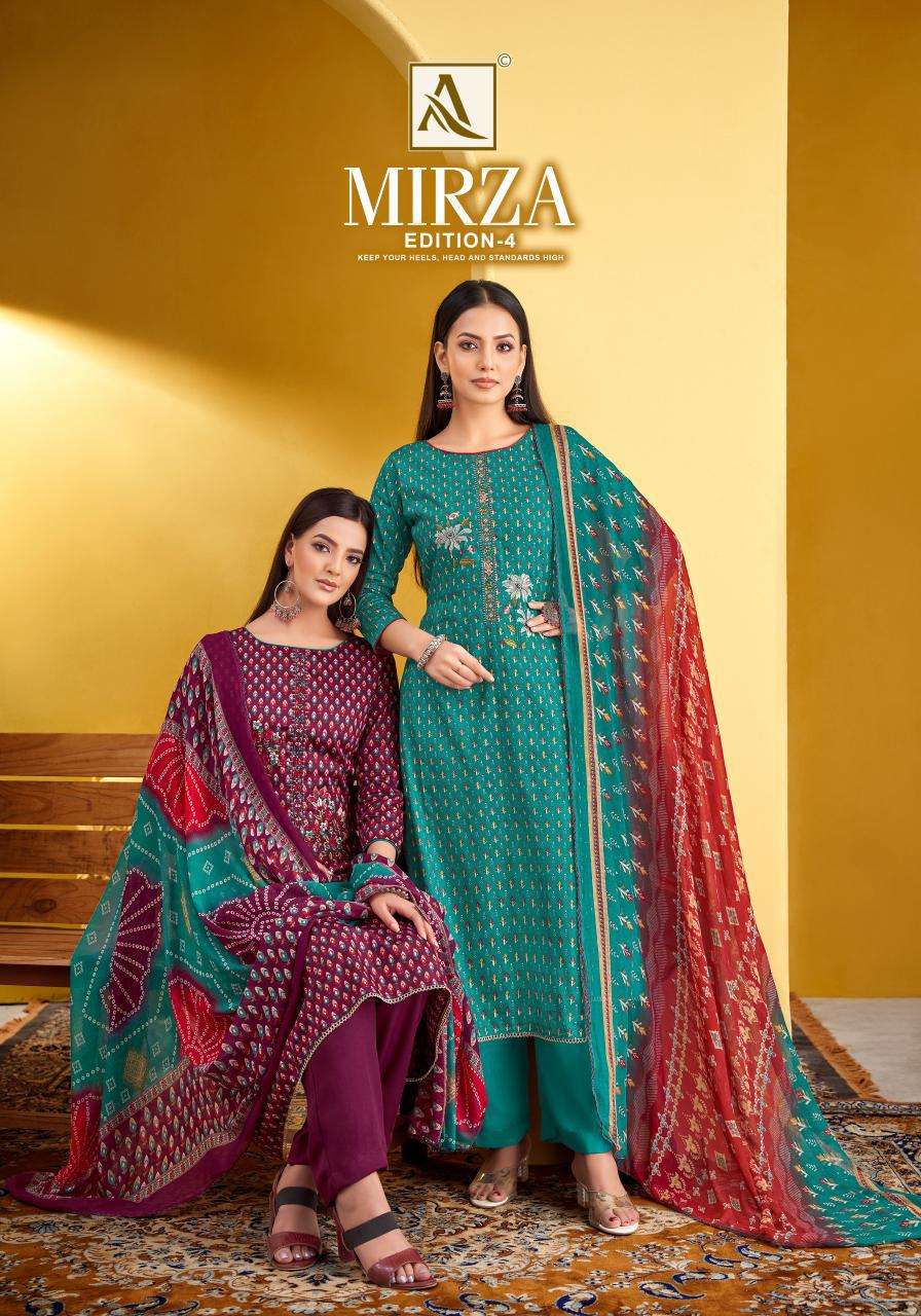 Alok Mirza Vol 4 wholesale dress material in ahmedabad