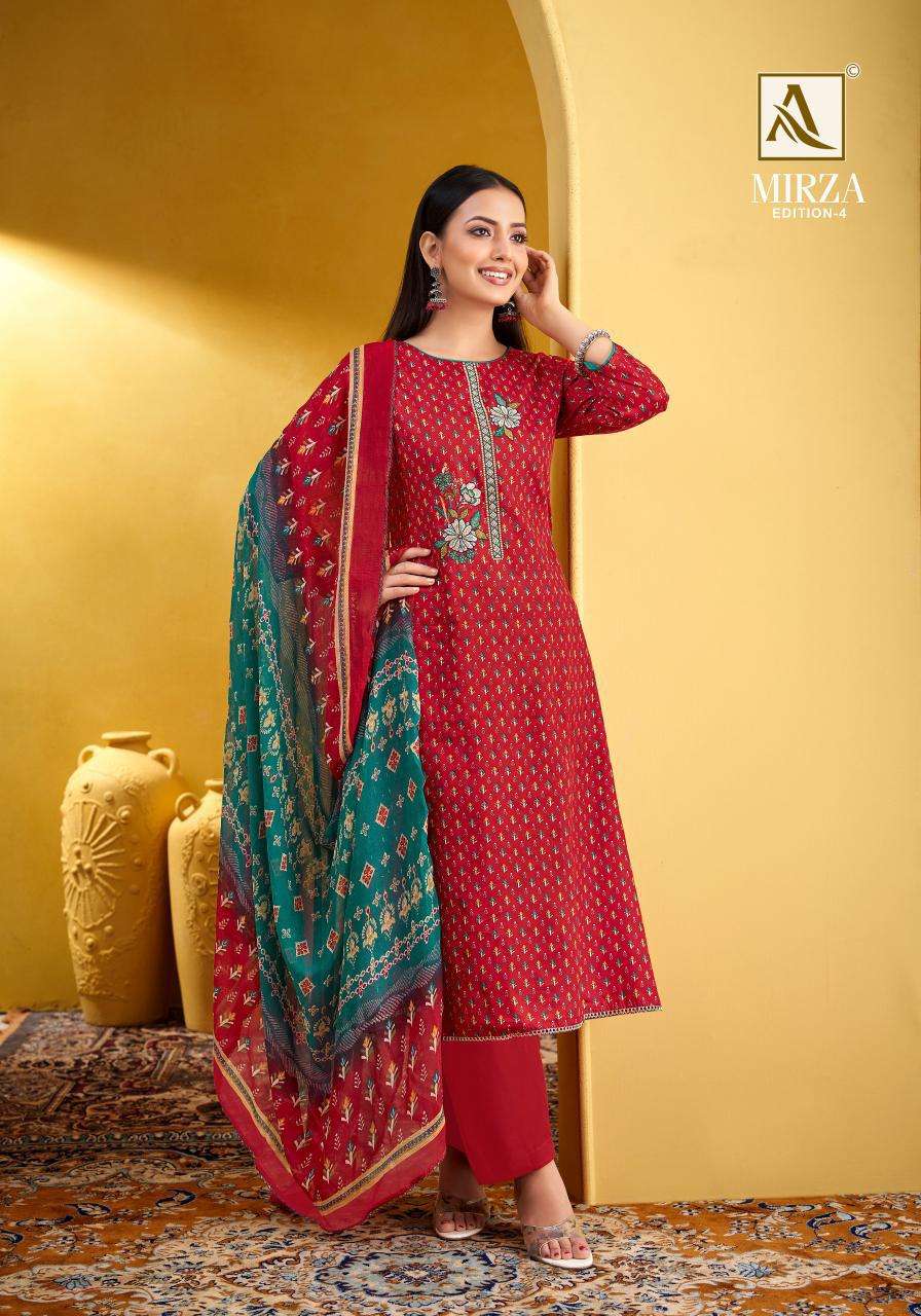 Alok Mirza Vol 4 wholesale dress material in ahmedabad