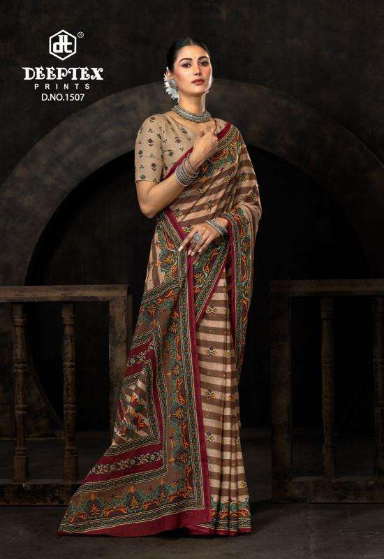 Deeptex Prime Time Vol-15 best wholesale saree market in ahmedabad