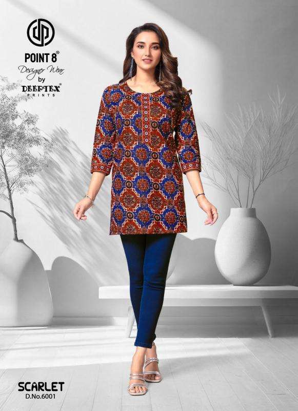 Deeptex Scarlet Vol-6 Short Tops wholesale kurti dealer