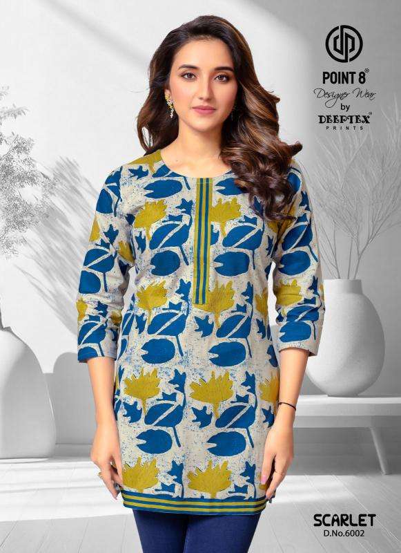 Deeptex Scarlet Vol-6 Short Tops wholesale kurti dealer