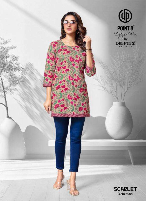 Deeptex Scarlet Vol-6 Short Tops wholesale kurti dealer