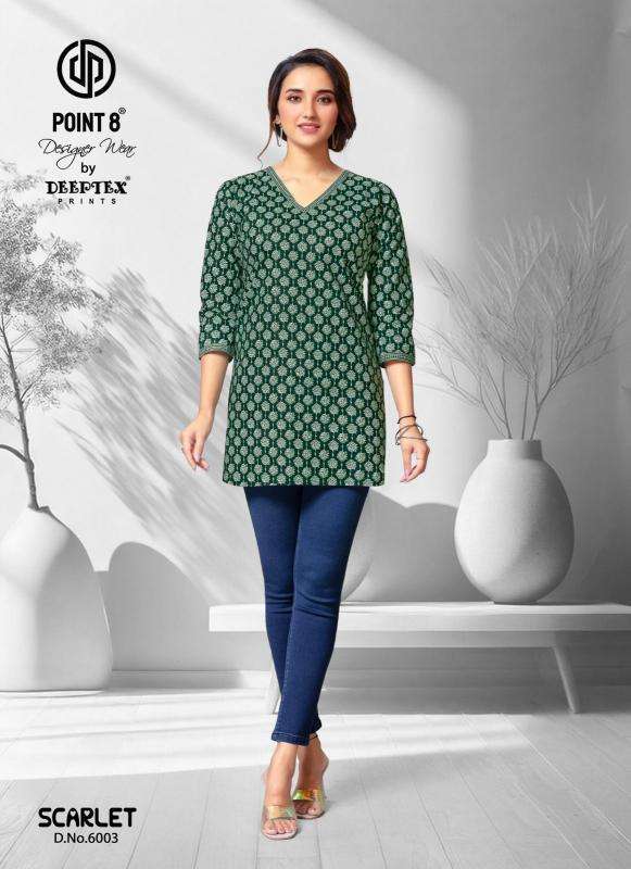 Deeptex Scarlet Vol-6 Short Tops wholesale kurti dealer