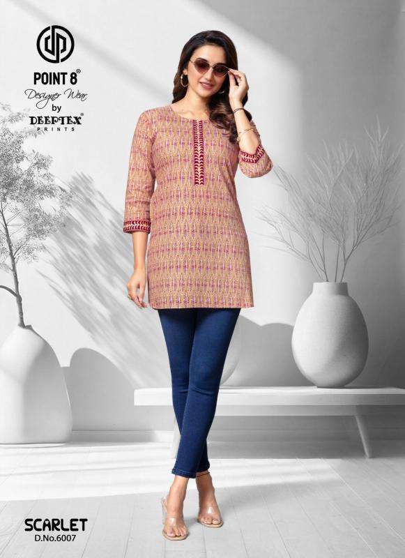 Deeptex Scarlet Vol-6 Short Tops wholesale kurti dealer