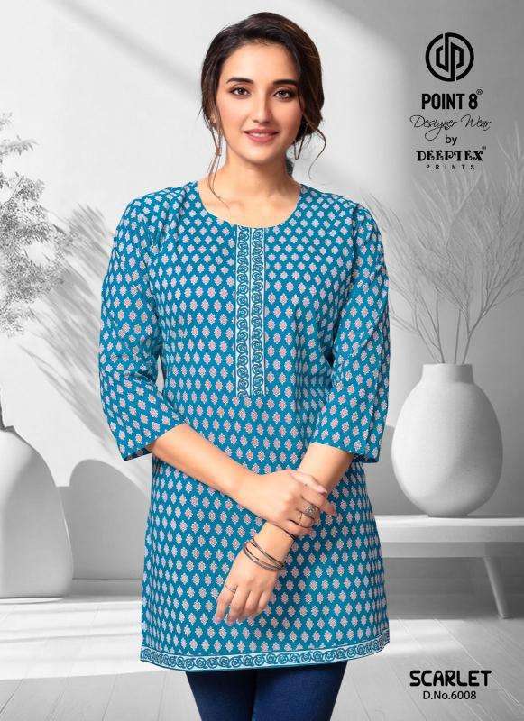 Deeptex Scarlet Vol-6 Short Tops wholesale kurti dealer