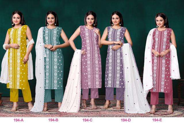 Felocity 194 ABCDE wholesale anarkali kurtis