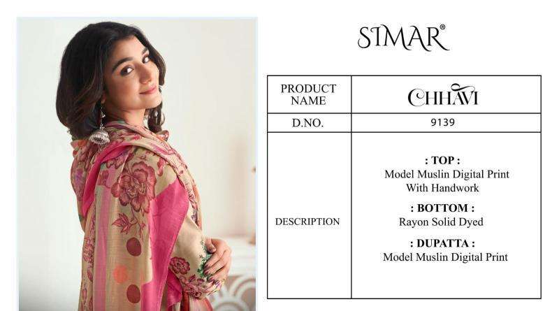 Glossy Simar Chhavi 9139A to 9139D salwar kameez online wholesale