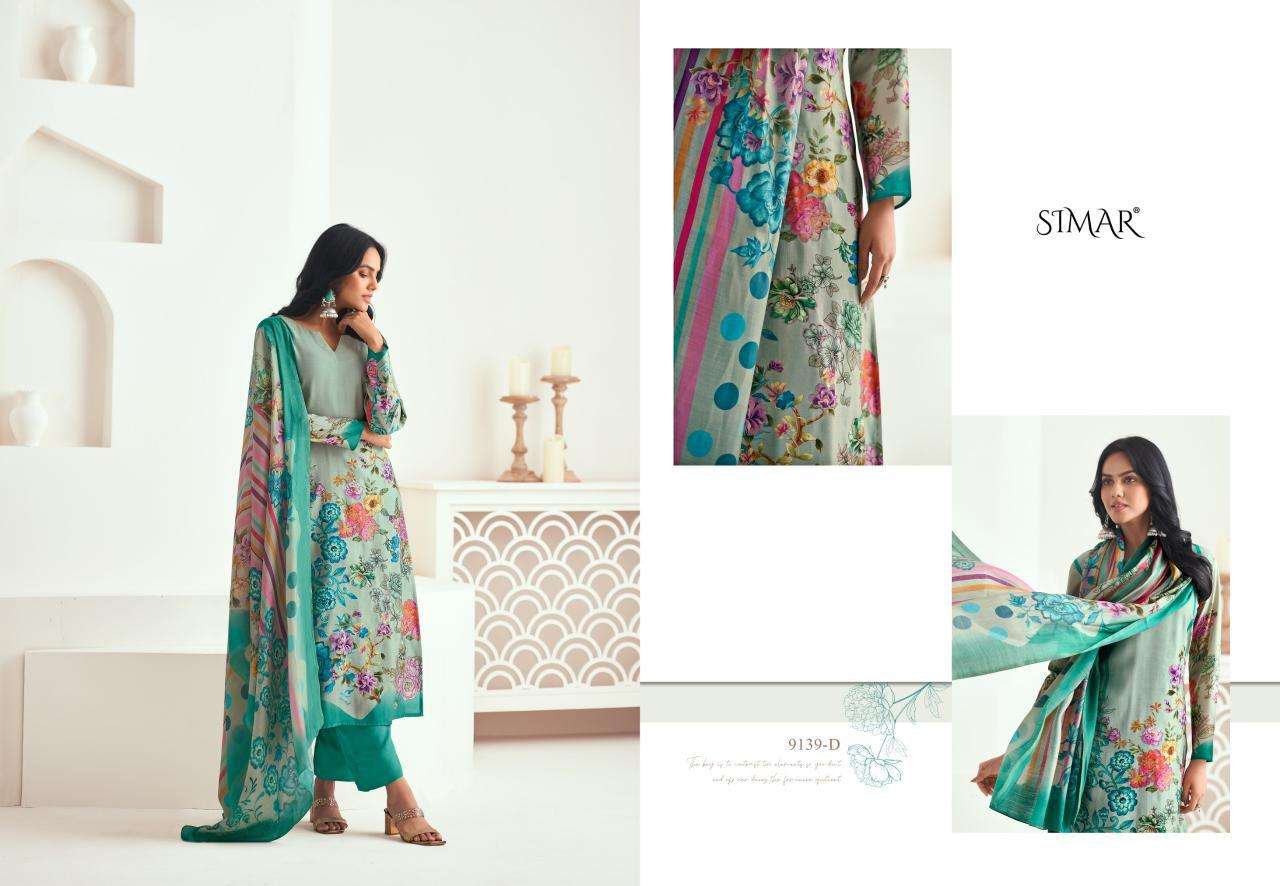 Glossy Simar Chhavi 9139A to 9139D salwar kameez online wholesale