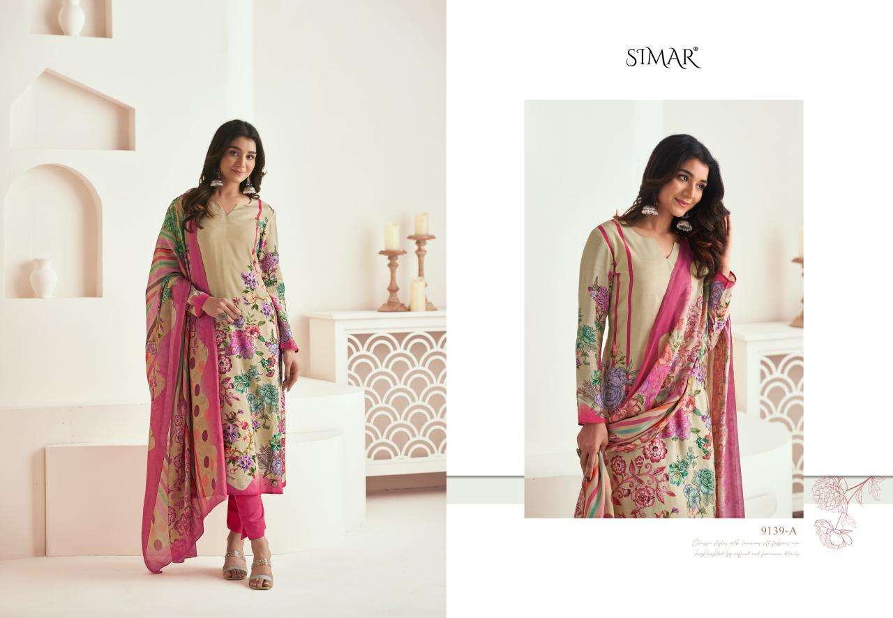 Glossy Simar Chhavi 9139A to 9139D salwar kameez online wholesale