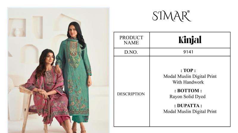 Glossy Simar Kinjal 9141A to 9141D designer salwar kameez wholesale