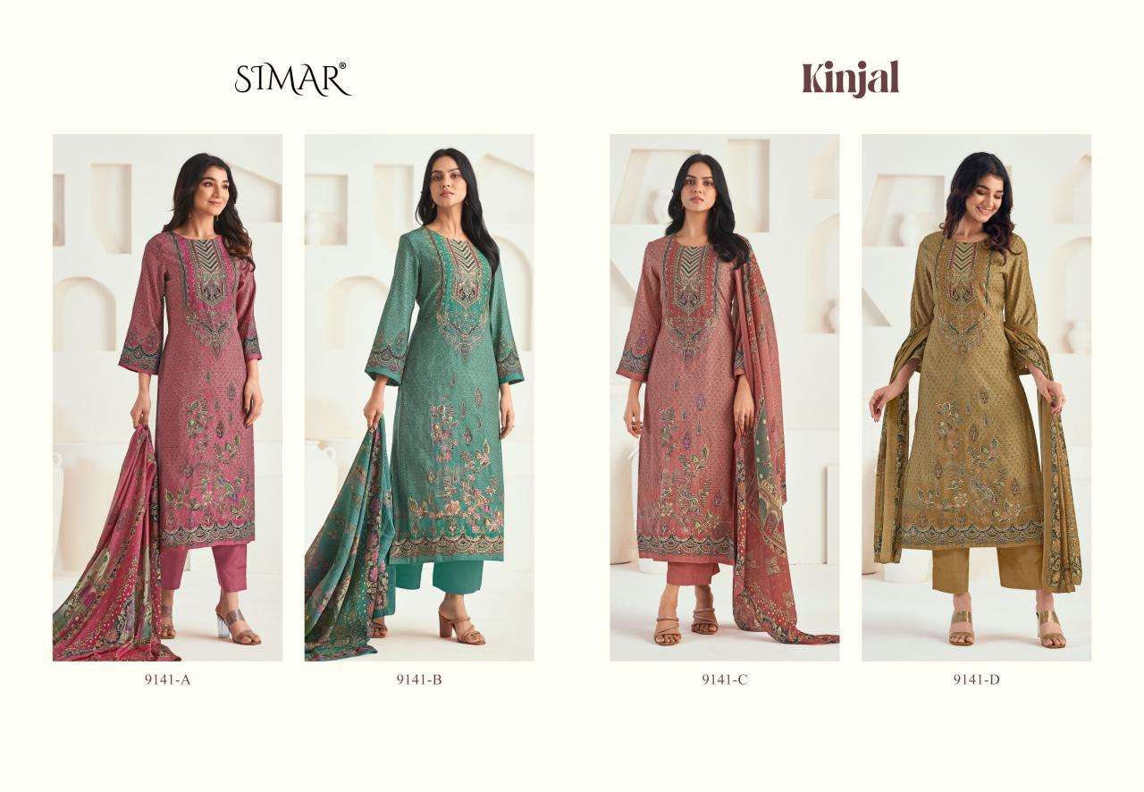 Glossy Simar Kinjal 9141A to 9141D designer salwar kameez wholesale