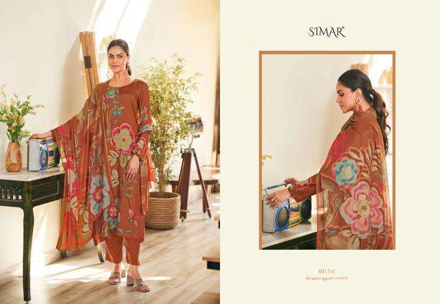 Glossy Simar Prisha 8017A to 8017D wholesale salwar kameez market in kolkata