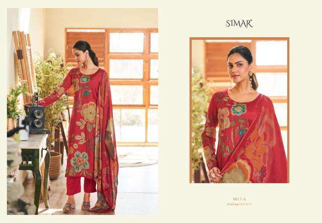 Glossy Simar Prisha 8017A to 8017D wholesale salwar kameez market in kolkata