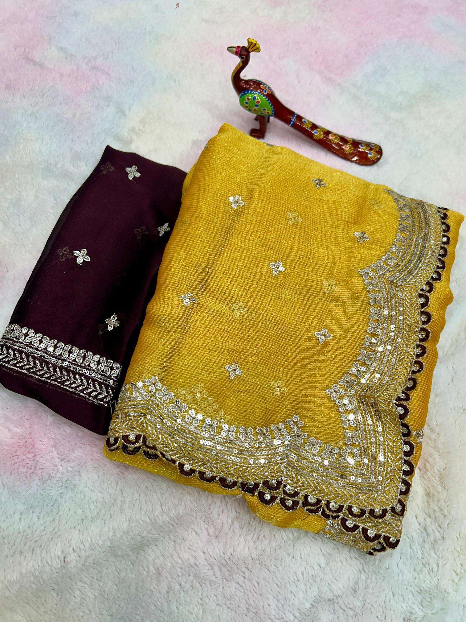 Kapda Thread Dazira Pure Sitara Silk wholesale saree market in ahmedabad with price