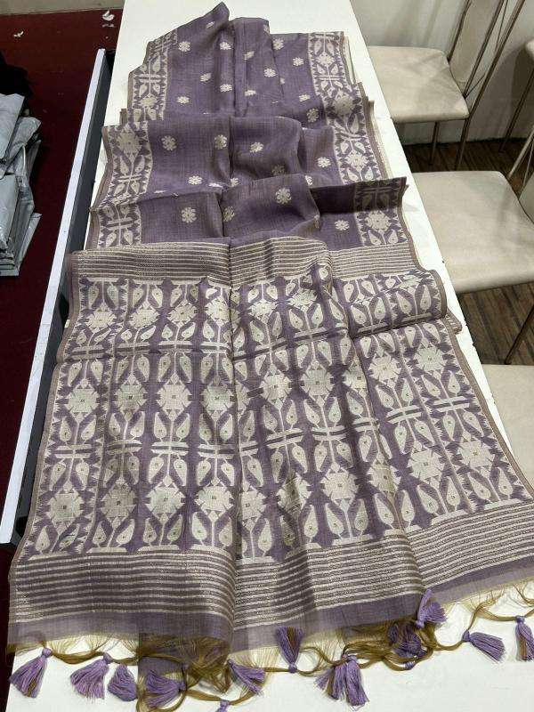 Kapda Thread Muga Cotton Jamdani 6 surat saree wholesale market