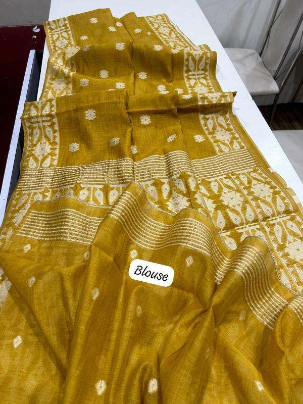 Kapda Thread Muga Cotton Jamdani 6 surat saree wholesale market