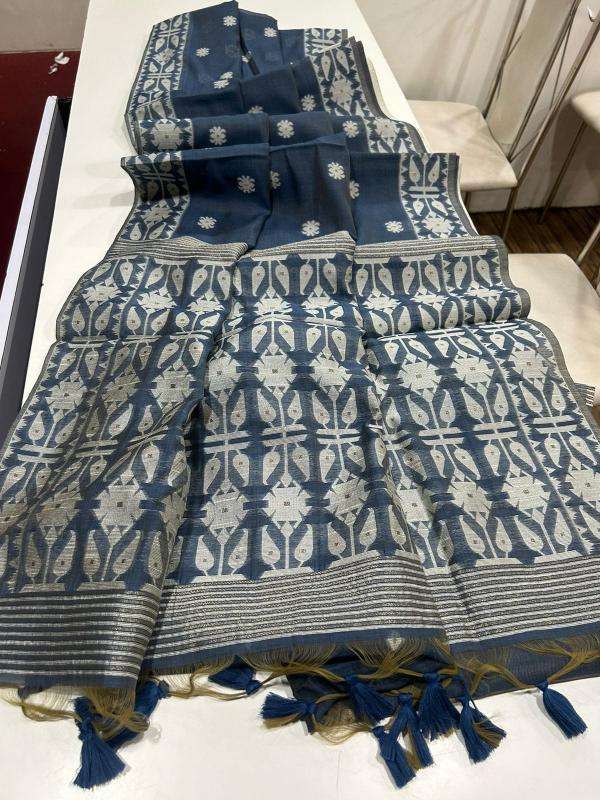 Kapda Thread Muga Cotton Jamdani 6 surat saree wholesale market