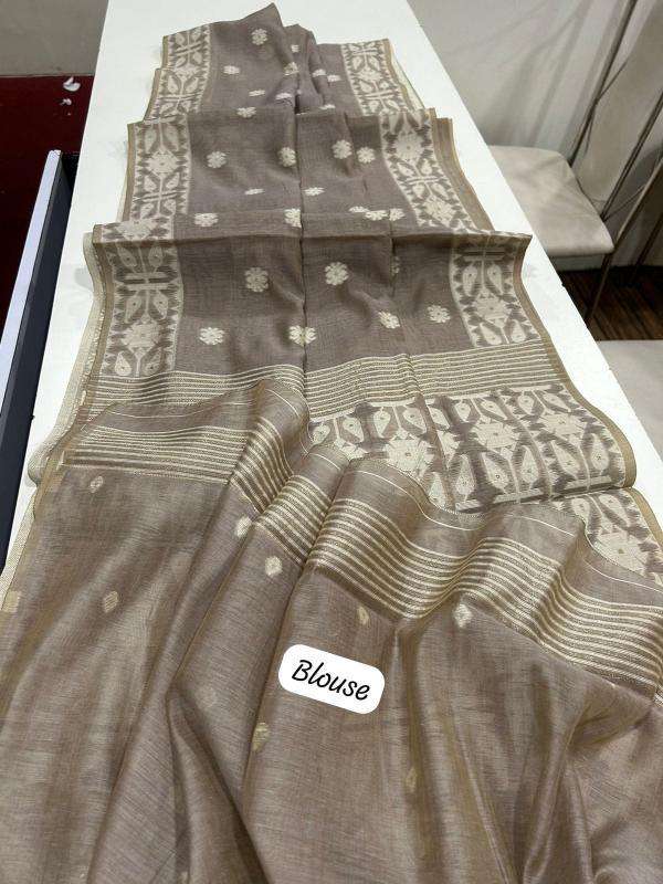 Kapda Thread Muga Cotton Jamdani 6 surat saree wholesale market